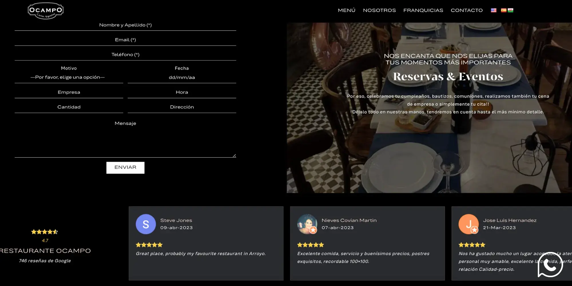 ocampo restaurant argentino